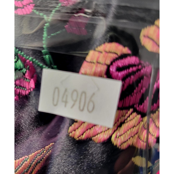 Lulus Dress Womens M Black Embroidered Floral Brocade Strapless Midi Formal New - Picture 16 of 16